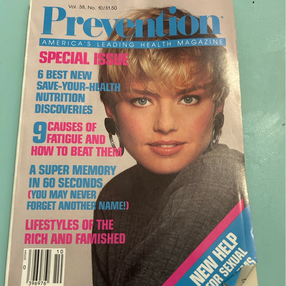 Women’s Vintage Prevention Magazine. October 1986